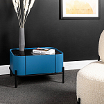 Тумба прикроватная чёрно-голубая с  ящиком Blue Cabinet варинант исполнения - 5 | Loft Concept в Кирове