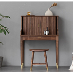 Туалетный стол деревянный с ящиком и зеркалом Moon Walnut Furniture варинант исполнения - 3 | Loft Concept в Кирове