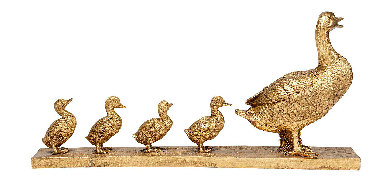Статуэтка Утка с утятами Golden Duck Статуэтка Утка с утятами Golden Duck - Loft-Concept в Кирове