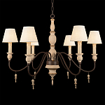 Люстра на металлическом основании с 6-ю белыми тканевыми абажурами Terrain варинант исполнения - 6 | Loft Concept в Кирове