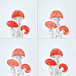 Плитка с узором Мухомор варинант исполнения - 1 | Loft Concept в Кирове