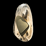 Бра овальное из стекла с золотым элементом Flow Texture  варинант исполнения - 7 | Loft Concept в Кирове