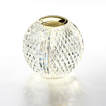 Настольная лампа с прозрачным шарообразным плафоном на цилиндрической подставке Crystal Globule варинант исполнения - 4 | Loft Concept в Кирове