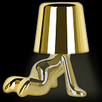 Настольная лампа фигурная цвета золото с гладким абажуром Высота 17 см Sophia варинант исполнения - 3 | Loft Concept в Кирове