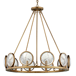 Люстра круглая с прозрачными рельефными плафонами Crystal Prism варинант исполнения - 3 | Loft Concept в Кирове