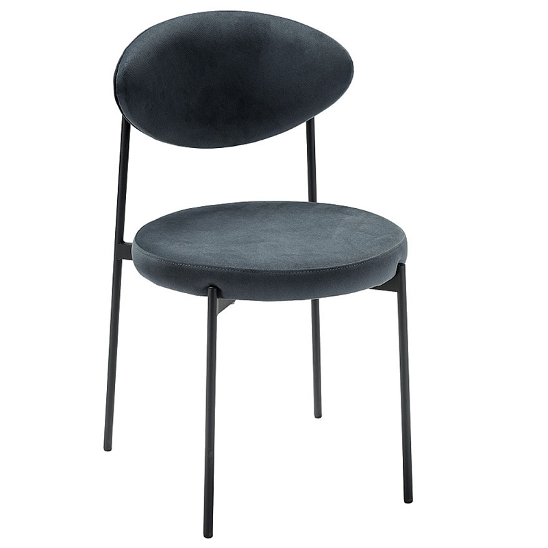 Стул металлический с мягкой спинкой и сиденьем из велюра Alfie Chair Мульти в Кирове | Loft Concept 