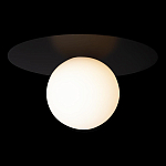 Потолочный светильник с белым шарообразным плафоном и черным круглым основанием Matisse варинант исполнения - 1 | Loft Concept в Кирове