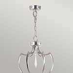 Люстра цвета никель с 6-ю лампами и стеклянными подвесками Elstead Lighting варинант исполнения - 4 | Loft Concept в Кирове