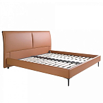 Кровать двуспальная коричневая из экокожи Modern Look варинант исполнения - 2 | Loft Concept в Кирове