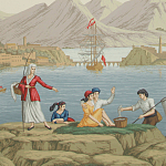 Обои ручная роспись Views of Italy Olive варинант исполнения - 2 | Loft Concept в Кирове