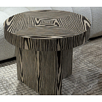 Столик журнальный круглый с полосатым узором Zebroids варинант исполнения - 4 | Loft Concept в Кирове