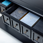 Черная консоль с выдвижными ящиками Monica варинант исполнения - 2 | Loft Concept в Кирове