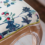 Банкетка из массива бука с цветочным принтом Beige Chinoiserie Garden Banquette варинант исполнения - 3 | Loft Concept в Кирове