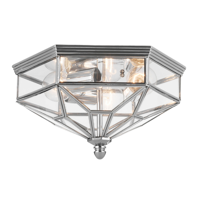 Потолочный светильник Zeil E27X3 Хром Бронза Прозрачный в Кирове | Loft Concept 