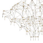 Люстра с тонким металлическим каркасом цвета хром Quasar варинант исполнения - 3 | Loft Concept в Кирове