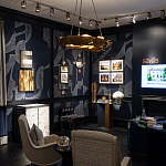 Обои ручная роспись в стиле Арт-деко Symphony Colourway SC-104 on Kyanite silk dupion варинант исполнения - 2 | Loft Concept в Кирове