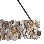 Люстра круглая с абажуром из устричных раковин Sea Ravens варинант исполнения - 1 | Loft Concept в Кирове