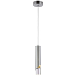Подвесной светильник Metal Acrylic Tube Chrome Hanging Lamp варинант исполнения - 2 | Loft Concept в Кирове