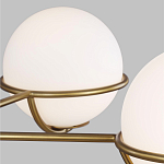 Люстра с 5-ю белыми шарообразными плафонами в сферические каркасах Feiss варинант исполнения - 4 | Loft Concept в Кирове