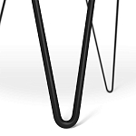 Стол журнальный c круглой столешницей из стекла серого цвета Gray and Gold Marble варинант исполнения - 6 | Loft Concept в Кирове