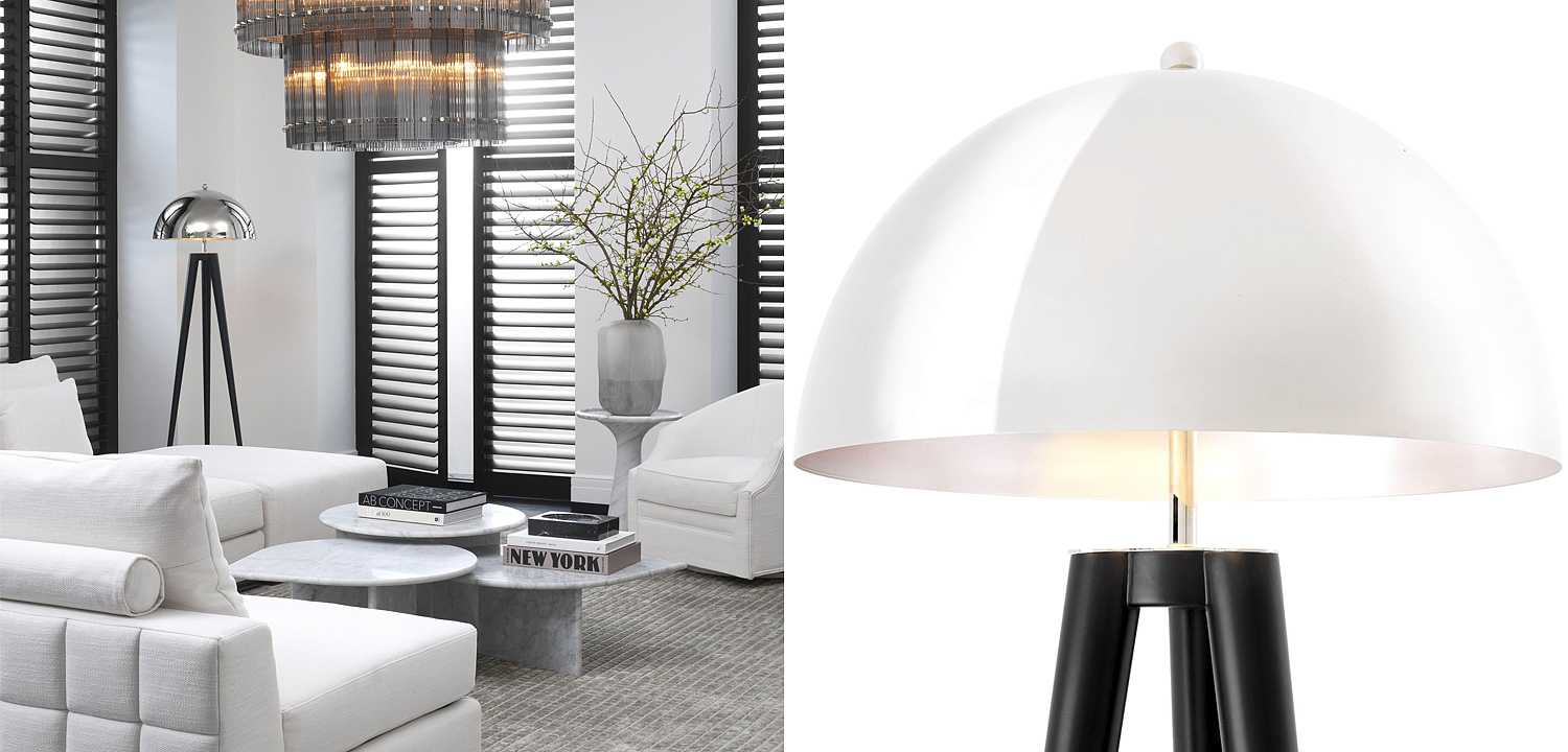 Торшер Eichholtz Floor Lamp Coyote Nickel Торшер Eichholtz Floor Lamp Coyote Nickel - Loft-Concept в Кирове