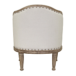 Кресло низкое с мягкой обивкой из льна на 4-х деревянных ножках Emile Armchair beige варинант исполнения - 2 | Loft Concept в Кирове