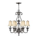 Люстра с 7-ю кремовыми текстильными абажурами Hinkley варинант исполнения - 2 | Loft Concept в Кирове