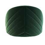 Барный стул со спинкой и металлической подставкой на 4-х деревянных ножках Зеленый Велюр Vendramin Chair варинант исполнения - 3 | Loft Concept в Кирове