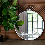 Зеркало настенное в раме белого цвета с декором птица на ветке Mirror Portal варинант исполнения - 2 | Loft Concept в Кирове