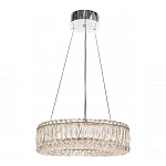 Люстра подвесная круглая из прозрачного хрусталя с корпусом из металла цвета хром Selfsufficient варинант исполнения - 1 | Loft Concept в Кирове