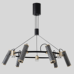 Люстра круглая с 9-ю цилиндрическими плафонами на магнитном креплении Bronze Concert варинант исполнения - 1 | Loft Concept в Кирове