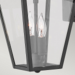 Настенный фонарь черного цвета с прозрачным стеклянным плафоном трапециевидной формы Hinkley варинант исполнения - 10 | Loft Concept в Кирове