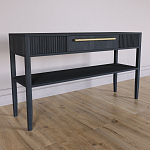 Дизайнерская Консоль с полкой и ящиком Primo Черный дуб варинант исполнения - 2 | Loft Concept в Кирове