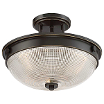 Потолочный светильник со стеклянным плафоном в виде купола Quoizel варинант исполнения - 8 | Loft Concept в Кирове