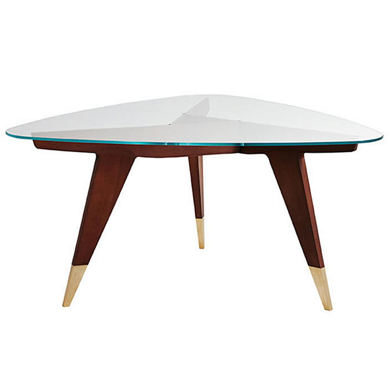 Дизайнерский кофейный стол со стеклянной столешницей Gio Ponti D.552.2 Coffee Table Прозрачное Стекло Коричневый Латунь Дизайнерский кофейный стол со стеклянной столешницей Gio Ponti D.552.2 Coffee Table Прозрачное Стекло Коричневый Латунь в Кирове | Loft Concept