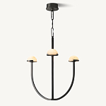 Люстрас 3-мя мраморными плафонами в форме купола Light Warm Light варинант исполнения - 3 | Loft Concept в Кирове