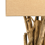 Настольная лампа с каркасом в виде веток деревьев и тканевым абажуром Natural Driftwood варинант исполнения - 1 | Loft Concept в Кирове