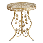 Столик приставной золотистый с орнаментом на столешнице Tanzania варинант исполнения - 1 | Loft Concept в Кирове