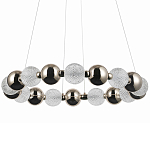 Светодиодная кольцевая люстра Crystal Globule Chrome Chandelier Gold варинант исполнения - 1 | Loft Concept в Кирове