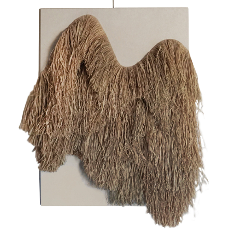 Декор настенный из соломы рафия CANVAS RAFFIA Decor Коричневый Бежевый в Кирове | Loft Concept 