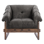 Кресло Duncan винтажная черная кожа варинант исполнения - 1 | Loft Concept в Кирове