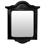 Зеркало черное настенное прямоугольное в стиле прованс Black Provence варинант исполнения - 1 | Loft Concept в Кирове
