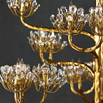 Люстра золотая в виде растения Golden Flower Glade варинант исполнения - 5 | Loft Concept в Кирове