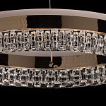 Люстра в виде кольца золотого цвета с прозрачными вставками Radiant Rail варинант исполнения - 8 | Loft Concept в Кирове