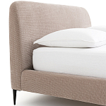 Кровать с обивкой велюр Hazel Velour Beige Bed варинант исполнения - 5 | Loft Concept в Кирове