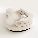 Диван Saint-Trope молочного цвета с обивкой букле  варинант исполнения - 1 | Loft Concept в Кирове