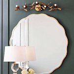 Золотое настенное зеркало Yvon Mirror варинант исполнения - 1 | Loft Concept в Кирове