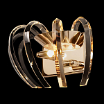 Бра золотого цвета с изогнутыми хрустальными элементами Radiant Ribbons варинант исполнения - 3 | Loft Concept в Кирове