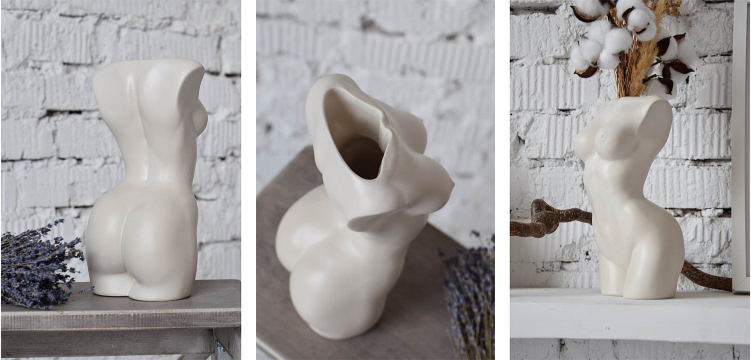 Ваза Vase Female Torso white Ваза Vase Female Torso white - Loft-Concept в Кирове