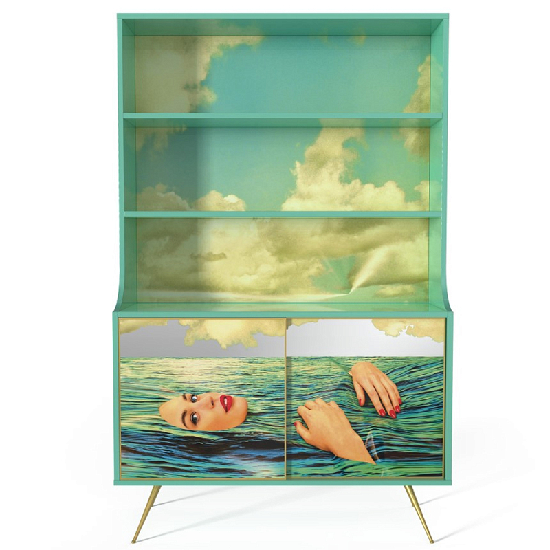 Стеллаж Seletti Seagirl Голубой Золотой Стеллаж Seletti Seagirl Голубой Золотой в Кирове | Loft Concept